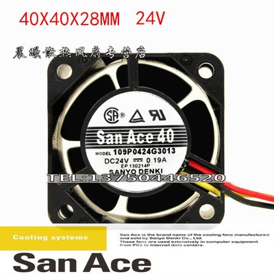 三洋 109P0424G3013 4028 24V 0.19A 双滚珠 变频器散热风扇