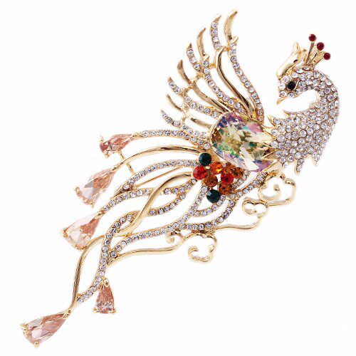 新光饰品  满钻水晶凤凰胸针胸花新品韩版别针配饰时尚礼物 - 实物图