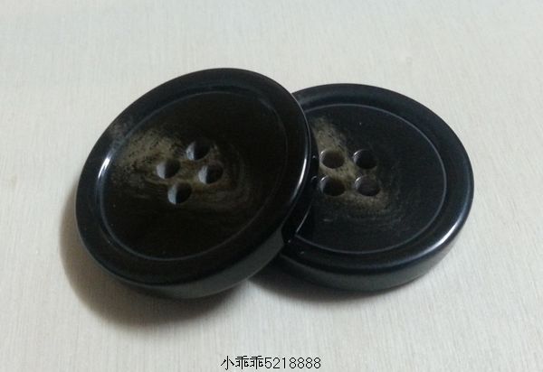 黑灰色花纹四眼平底大衣纽扣18-30MM（现货）