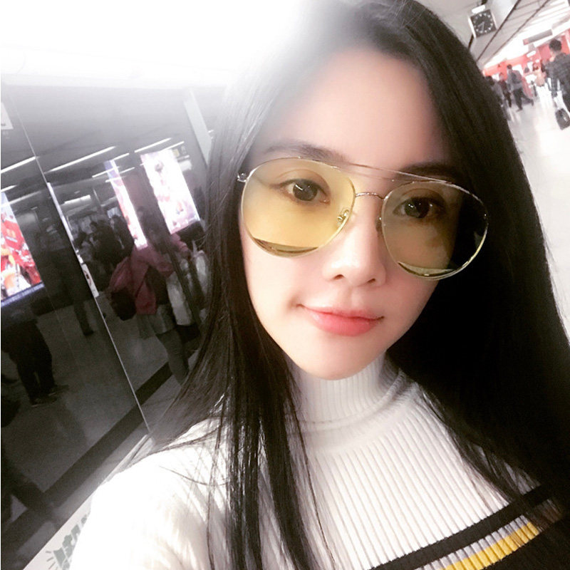 蓝色大海的传说李小璐明星款防紫外线太阳眼镜男女墨镜眼泪款墨镜