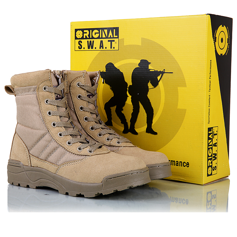 Boots militaires pour homme en cuir - porter - Ref 1402690 Image 4