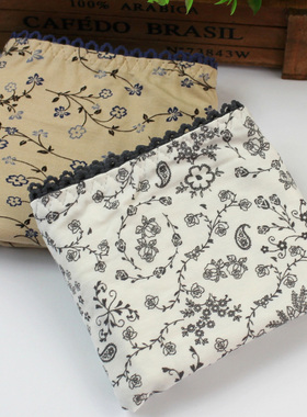 包邮正品爱莎女士内裤竹纤维透气蕾丝性感中腰包臀平角裤衩33442