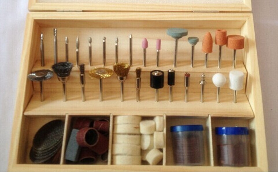 100PC电磨雕刻套件文玩玉石打磨雕刻抛光切割组套DIY木工模型工具