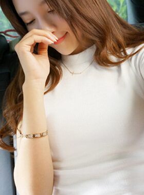 夏季新款修身女短袖t恤 韩版小高领莱卡棉紧身纯色半袖打底衫上衣
