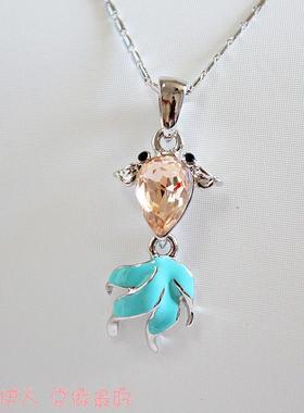 饰品银色水晶防过敏短链