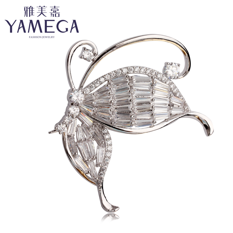 Broche femme YAMEGA  en Zircon diamant - Ref 1171840 Image 1