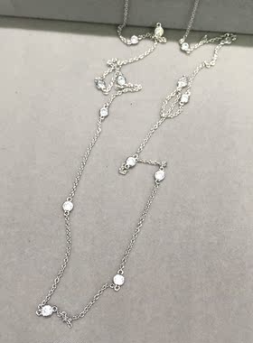 纯银镶嵌锆石百搭满天星项链