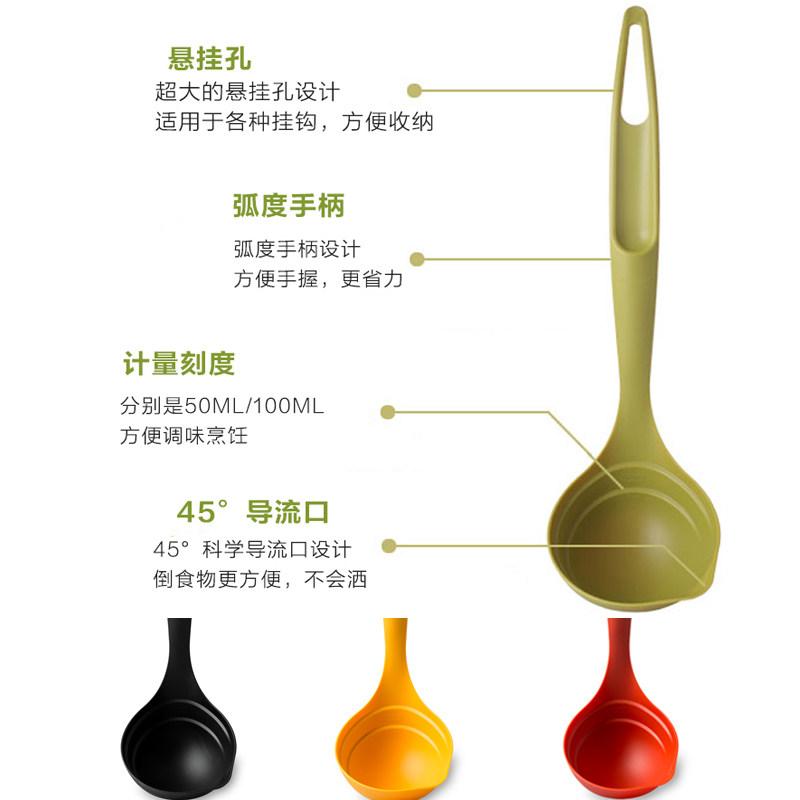 韩国进口NINEWARE创意塑料计量勺刻度汤勺厨房量调料多功能小百货