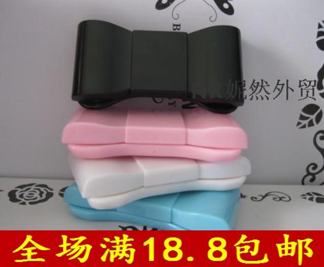 包邮可爱清新蝴蝶结隐形眼镜盒 伴侣盒 美瞳盒护理 个性韩版时尚