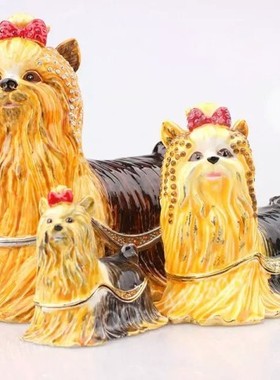 创意金属镶钻可爱风柜台首饰盒