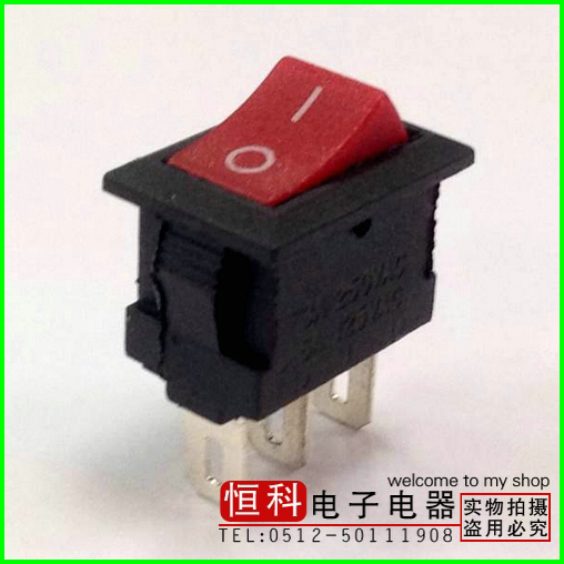 船形开关 3脚纯铜触点 翘板开关 单刀双掷 波动开关 仪器开关