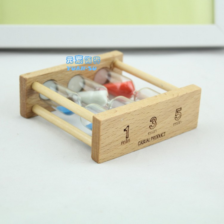 15分钟沙漏计时器组合木质