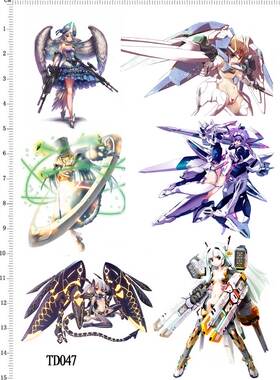 飞翼 00 重炮手 机娘美少女痛机鼠标MOD模型水贴纸