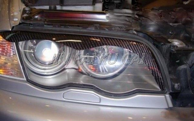 宝马3系E46改装宝马325i灯眉宝马E46M3款碳纤维灯贴