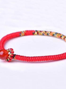 天然本命年红手绳