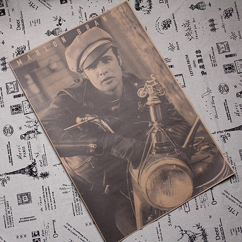 马龙白兰度海报好莱坞老明星MarlonBrando欲望号街车欧美男星定制