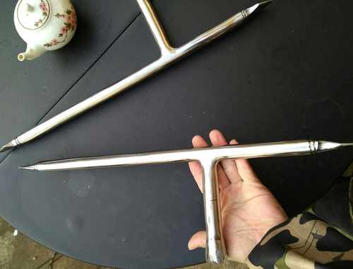 新品手工锻打武术棍双拐防卫保安