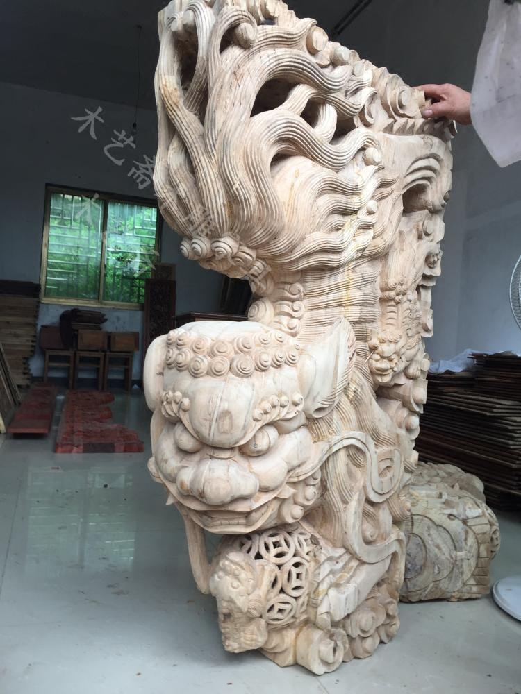 2米木雕牛腿 手工雕花牛腿古建筑