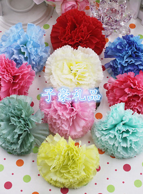 2023新款仿真康乃馨绢花假花头diy鞋子帽子衣服装饰花花朵9CM热卖