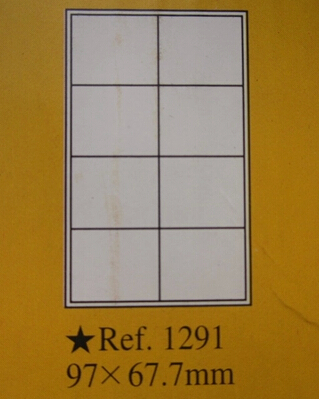 Ì©²ý±êÇ©Ìù1291 A4²»¸É½ºµçÄÔ´òÓ¡±êǩֽ97*67.7mm±êÇ© 8¸ñ*100ÕÅ