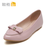 Shoebox shoe 2015 new simple casual women's shoes fall flat, shallow mouth leather pointed shoes