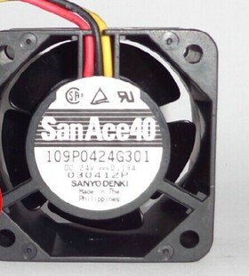 109P0424G301 24V 0.19A全新原装山洋 40*40*28轴流风扇