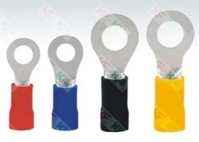 KF圆形绝缘接线端子RVS2-5 国标紫铜线耳KIS RV2-5 1000只