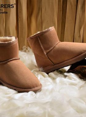 澳洲正品代购SHEARERS雪地靴皮毛一体5854短靴男女基本款防伪