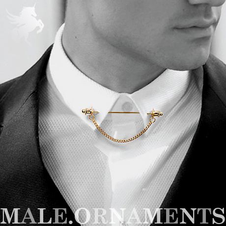 羿采韩版饰品男士衬衫领口针领带棒男衬衣配饰领针领口别针领带针