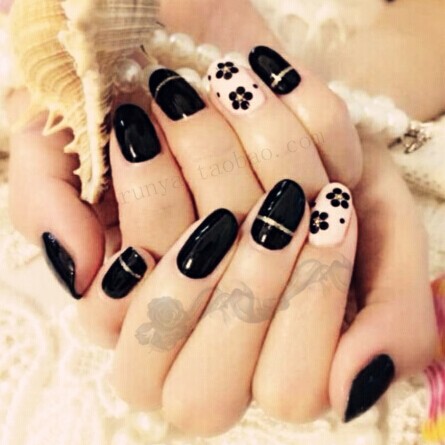 小清新简洁可爱甲片手工定制光疗可爱美甲成品甲片假指甲贴片包邮