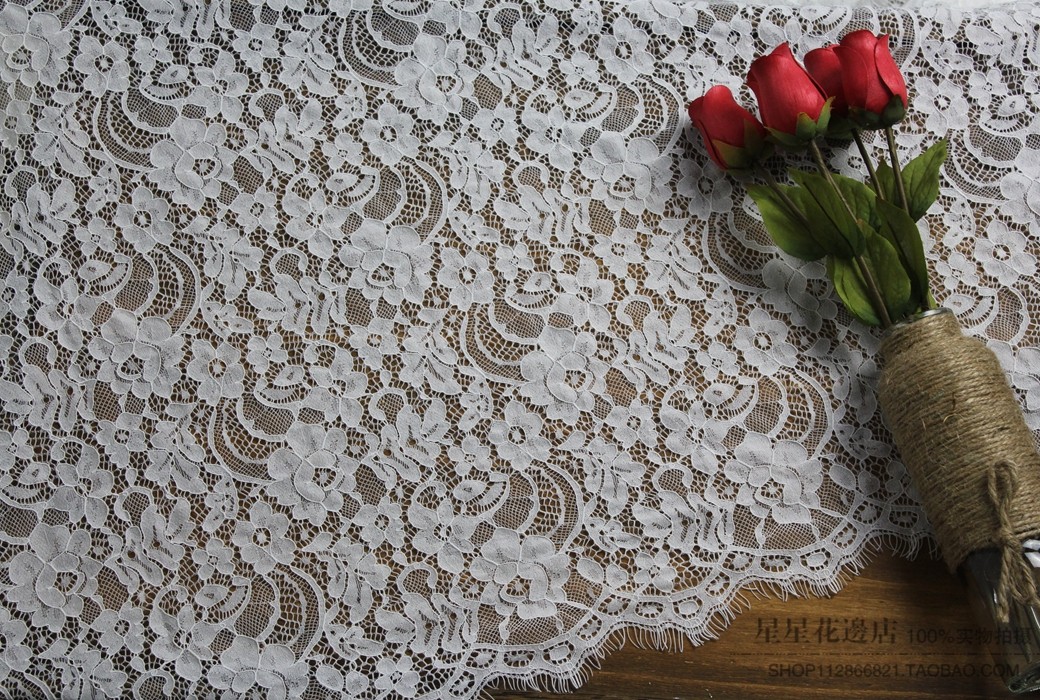 长3米小骨线蕾丝睫毛花边辅料 手工diy服装缝纫布料婚纱面料材料