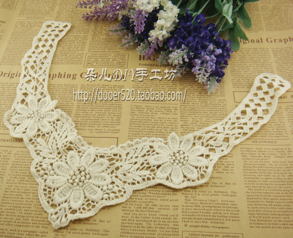 衣服装衣领辅料配件全棉花边水溶领花假领子花边/格网花在类目 居家布艺, 缝纫DIY材料、工具及成品, 缝纫DIY配件/辅料/配饰, 花边中 - 来自Buy2taobao.com提供专业的淘宝代购服务