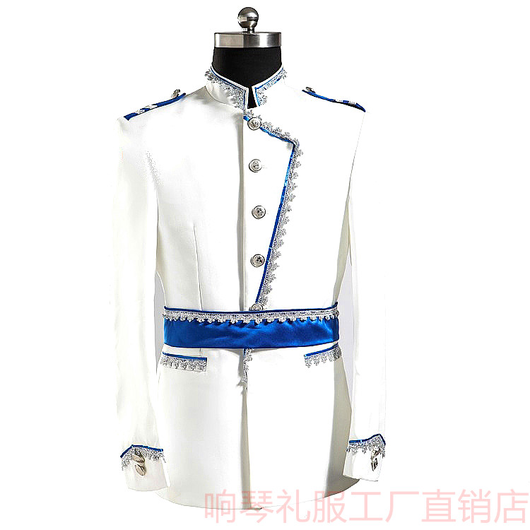 欧式宫廷王子白色西装歌手演唱表演军礼服舞台主持人演出西服男装|ruв категории Мужская одежда, костюм - от Buy2taobao.com для оказания профессиональной услуги покупки агента Taobao