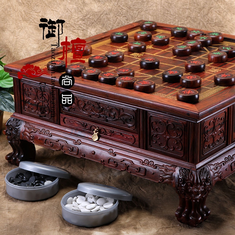 大红酸枝中国象棋盘多功能实木茶几仿古茶台茶桌复古红木围棋方桌|ruв категории жилой мебели, Таблица класса, шахматный стол - от Buy2taobao.com для оказания профессиональной услуги покупки агента Taobao