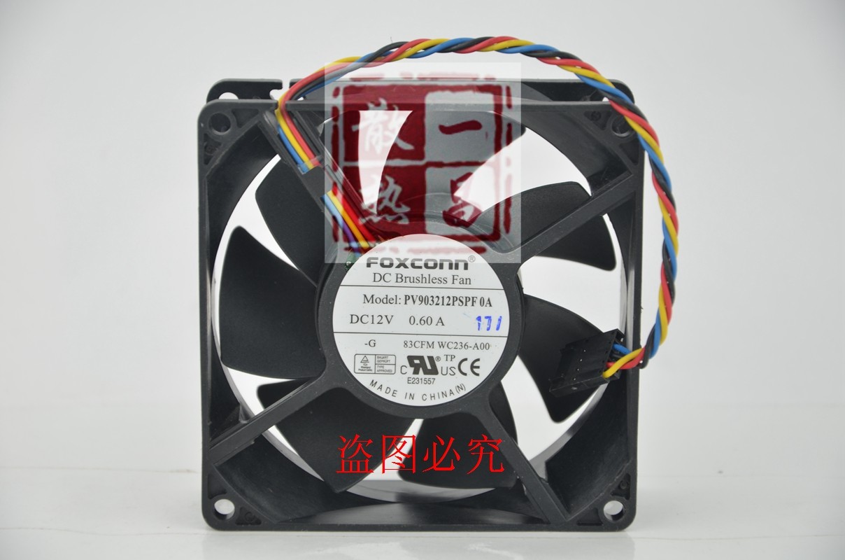 全新富士康 foxconn pv903212pspfoa 9032  12v 0.60a 四线风扇
