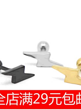 gd韩国权志龙同款黑色欧美风耳环