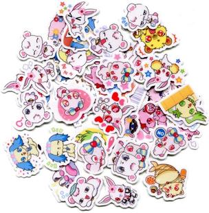 宝石宠物 自制手帐相册装 40张 371 饰防水贴纸 Line表情贴纸