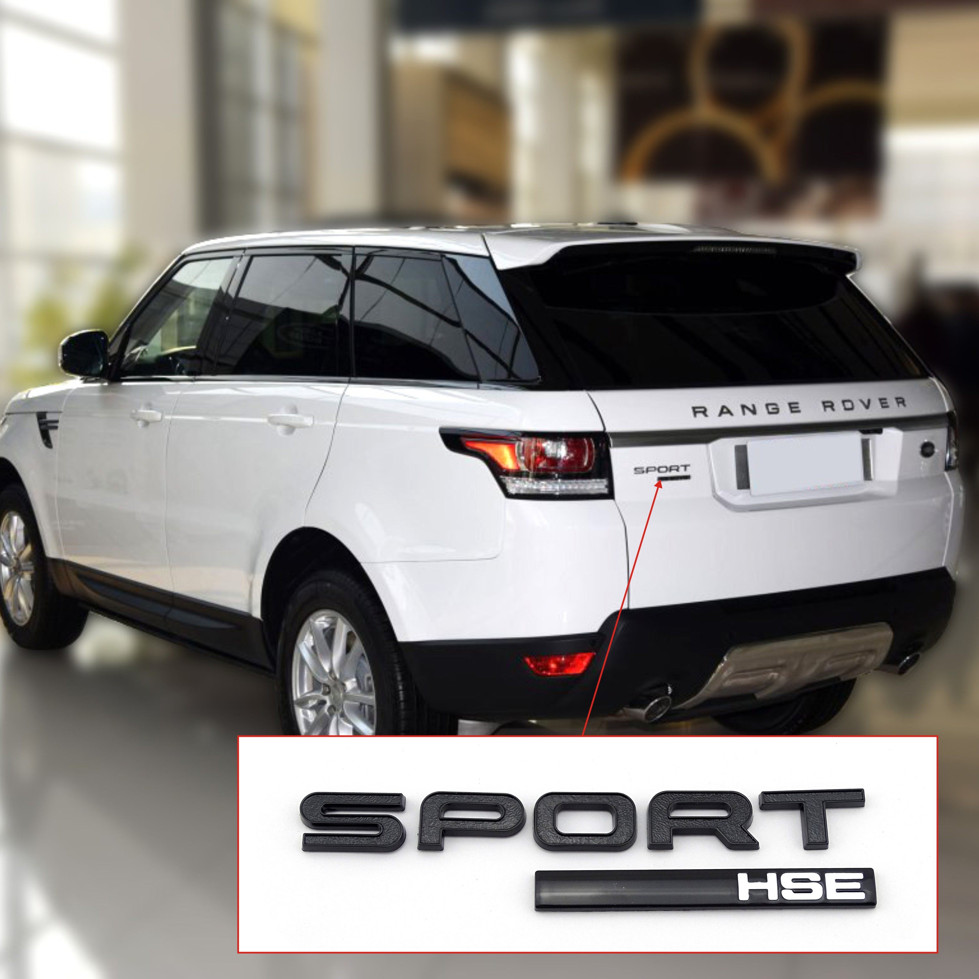 路虎车标sport hse新款揽胜行政/运动尾门改装车贴后备箱小字母标
