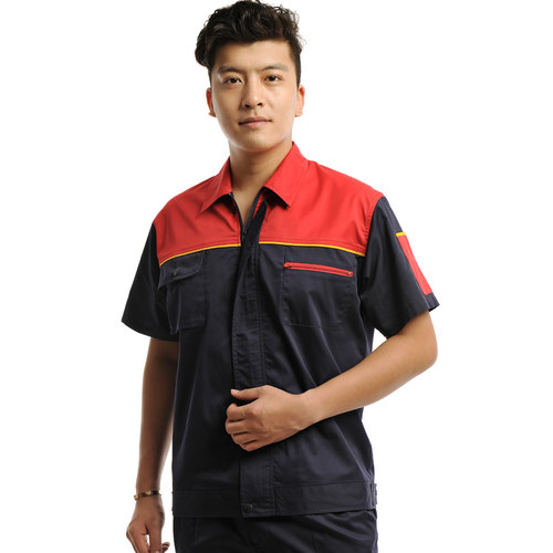 夏季半袖工装汽修劳保服
