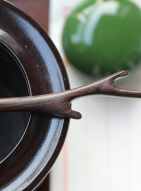 特价包邮绿檀黑檀木发簪龙角簪古典盘发饰品 鹿角木簪子 发饰头饰