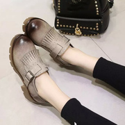 Chao 2016 in New England with the coarse with thick-soled platform shoes tassel loafers student shoes children shoes