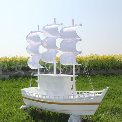 木质帆船模型木船帆船摆件大帆船装饰船景观道具船欧式木船可定制