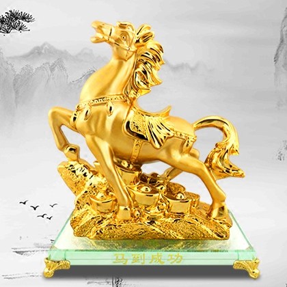 马摆件工艺品装饰品办公室风水招财金马摆件马上有钱摆设马到成功 - 封面