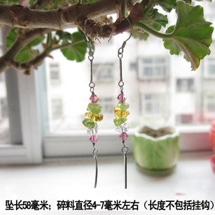 黄水晶橄榄石耳坠银钩 女款宫廷欧美韩 就一件 实物拍摄