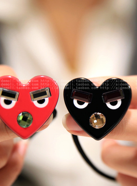 韩国进口 AZNAVOUR AZ 发饰小怪兽红色黑色爱心圆形皮筋发圈