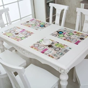 PVC placemat mềm kính cách nhiệt pad không thấm nước mat bảng Western bảng món ăn cốc cốc mat - Khăn trải bàn