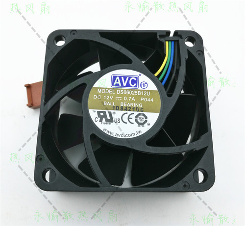 原装 AVC 6025 12V 0.7A DS06025B12U P021 4线PWM散热风扇双滚珠