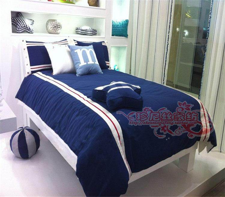 欧式学生床上用品多件套装法式男孩儿童地中海风格样板房八件套
