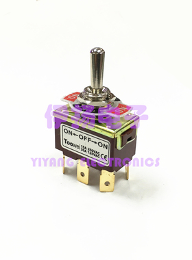 TOOWEI太玮钮子开关 12MM安装孔 6脚3档 插片脚 T702CT 摇臂开关
