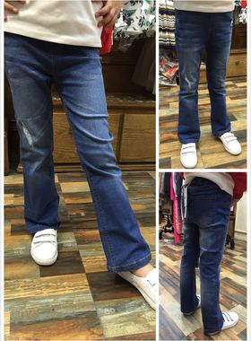 han.in 女童 蓝色 微喇 牛仔裤长裤 HC-022 196元